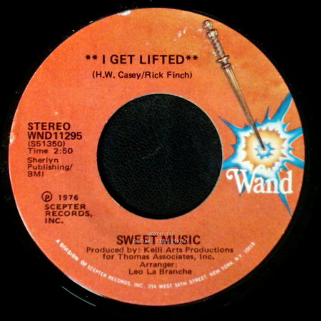 Sweet Music - I Get Lifted (Instrumental) / I Get Lifted side B