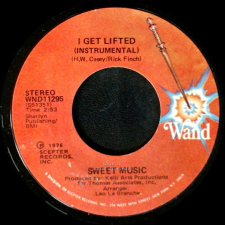 Sweet Music - I Get Lifted (Instrumental) / I Get Lifted side A