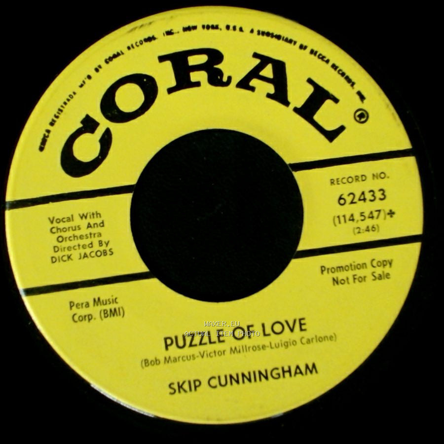Skip Cunningham - Puzzle Of Love / Like Anything side A