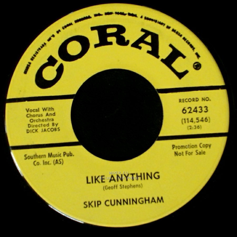 Skip Cunningham - Puzzle Of Love / Like Anything side B