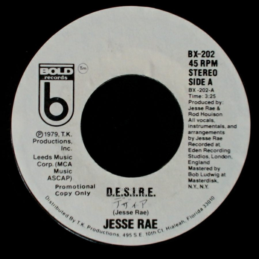 Jesse Rae - D.E.S.I.R.E. / D.E.S.I.R.E. side A