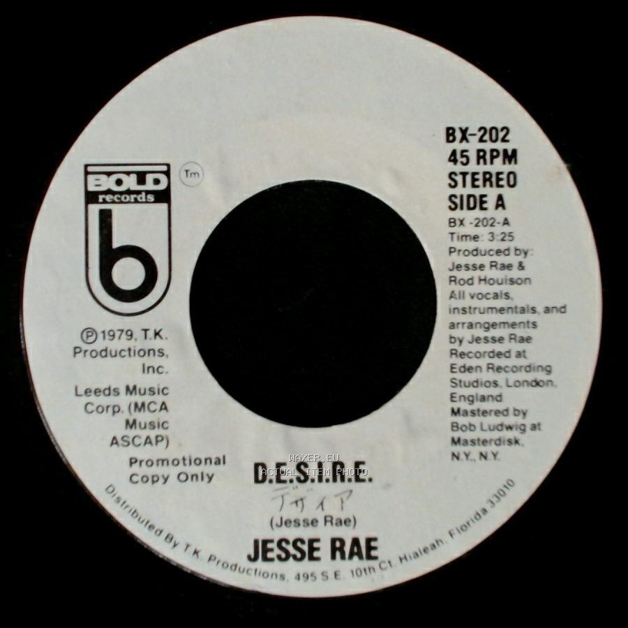 Jesse Rae - D.E.S.I.R.E. / D.E.S.I.R.E. side B