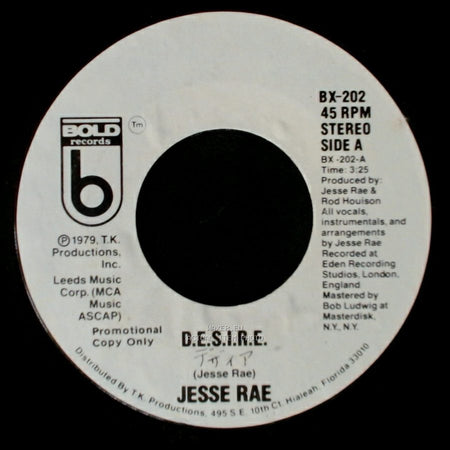 Jesse Rae - D.E.S.I.R.E. / D.E.S.I.R.E. side B