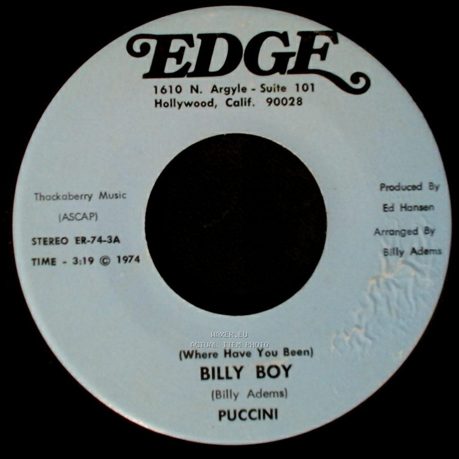 Billy Boy Puccini / Puccini - (Where Have You Been) / That's What Livin' Really Means To Me side A