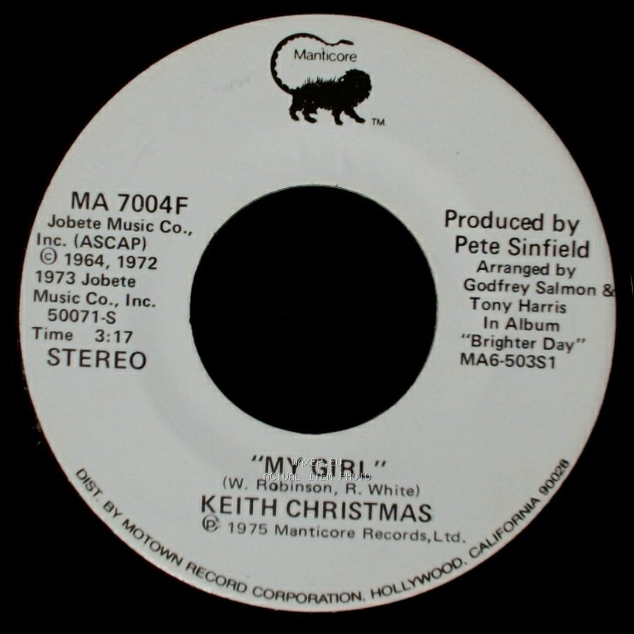 Keith Christmas - My Girl / My Girl side B