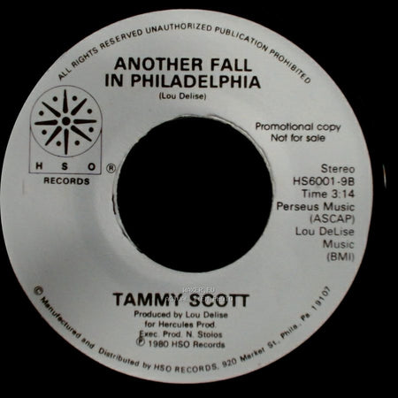 Tammy Scott - House Of The Rising Sun / Another Fall In Philadelphia side B