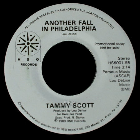 Tammy Scott - House Of The Rising Sun / Another Fall In Philadelphia side A