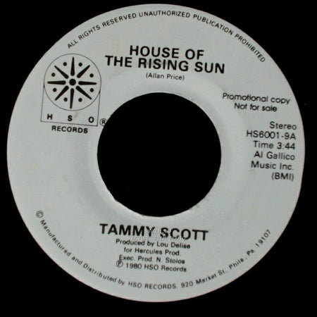 Tammy Scott - House Of The Rising Sun / Another Fall In Philadelphia side B