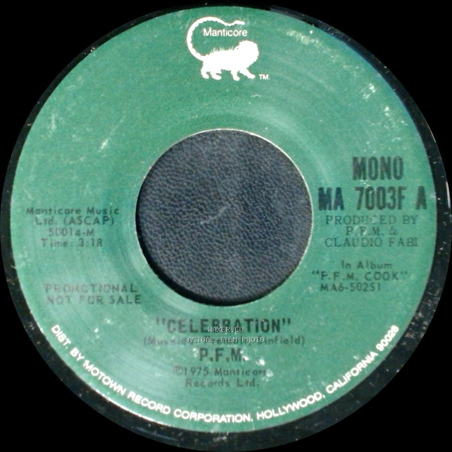 P.F.M. - Celebration / Celebration side B