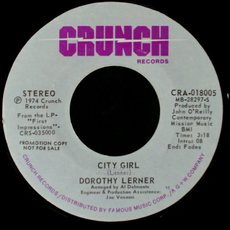 Dorothy Lerner - Father Of This Moment / City Girl side B