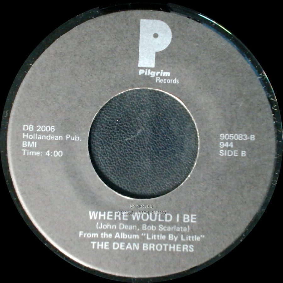 The Dean Brothers - Single Man / Where Would I Be side B