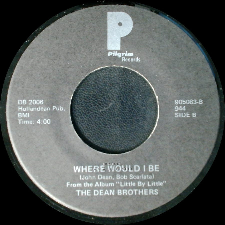 The Dean Brothers - Single Man / Where Would I Be side B