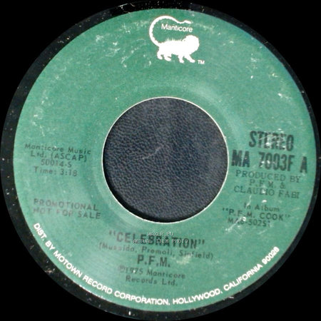 P.F.M. - Celebration / Celebration side B