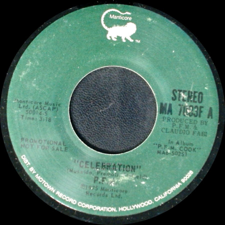 P.F.M. - Celebration / Celebration side B