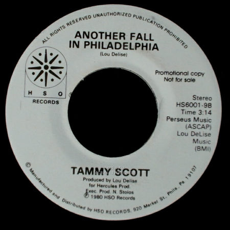Tammy Scott - House Of The Rising Sun / Another Fall In Philadelphia side B