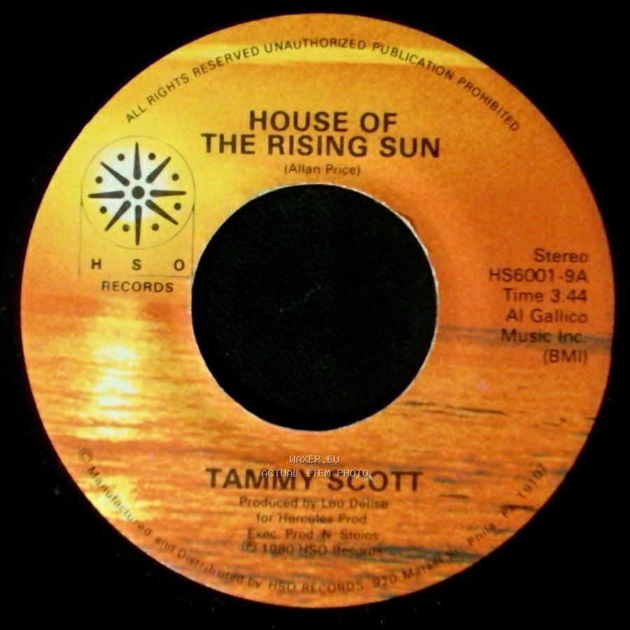 Tammy Scott - House Of The Rising Sun / Another Fall In Philadelphia side B