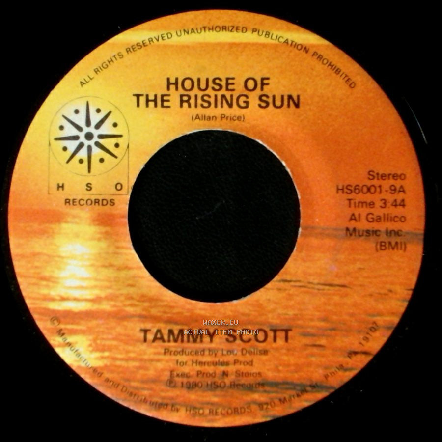 Tammy Scott - House Of The Rising Sun / Another Fall In Philadelphia side B