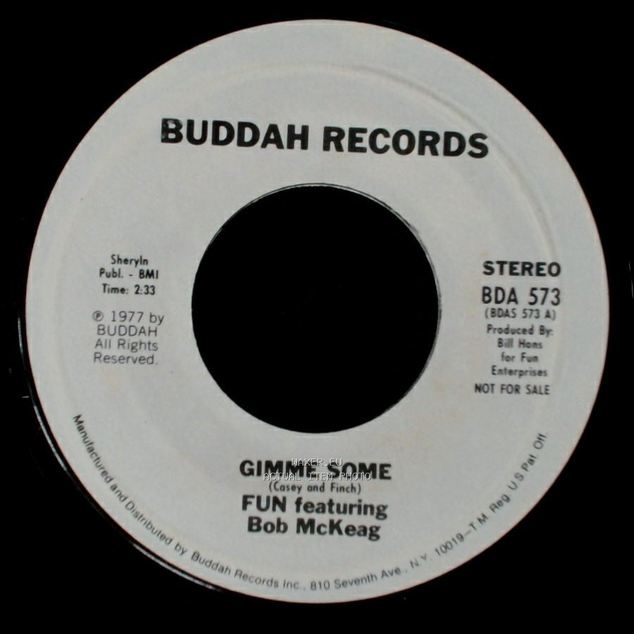 Fun Featuring Bob Mckeag - Gimme Some / Gimme Some side A