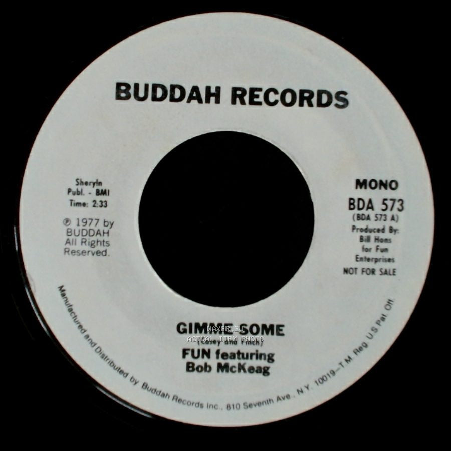 Fun Featuring Bob Mckeag - Gimme Some / Gimme Some side B
