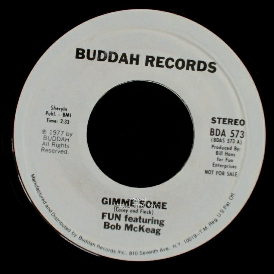 Fun Featuring Bob Mckeag - Gimme Some / Gimme Some side B