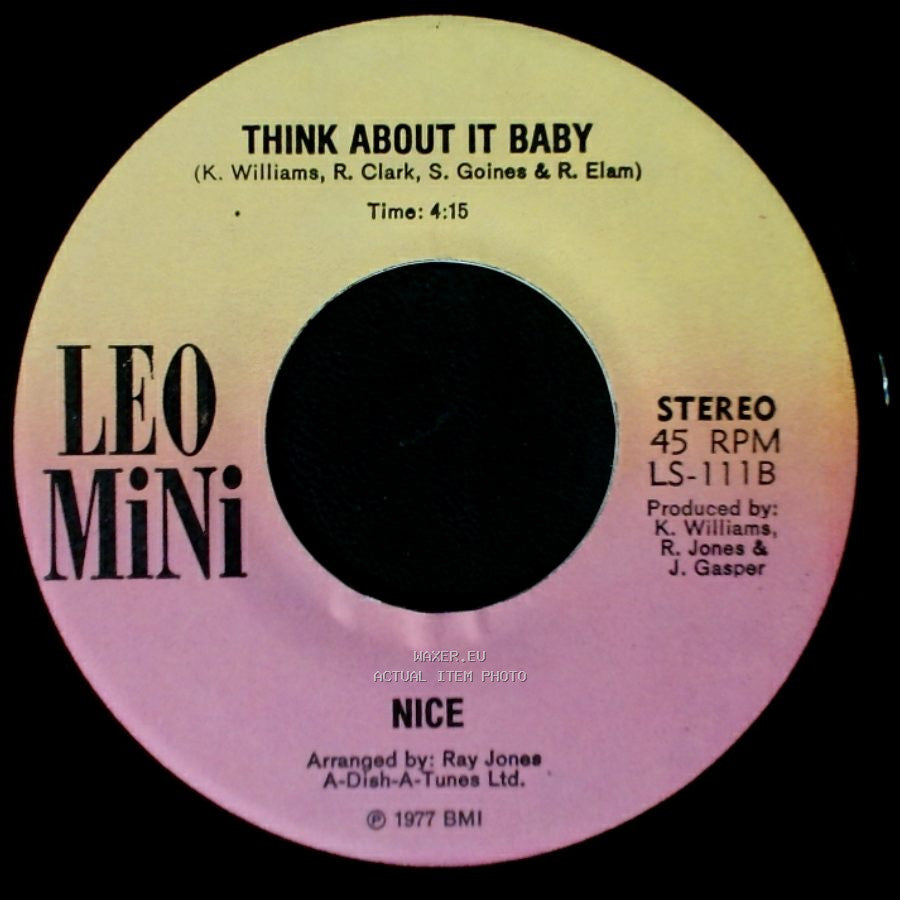 Nice - Telephone Lover / Think About It Baby side B