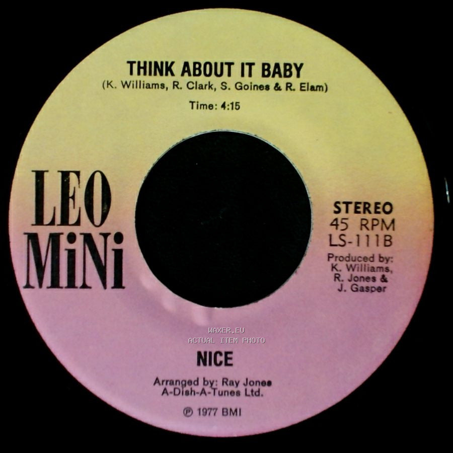 Nice - Telephone Lover / Think About It Baby side B