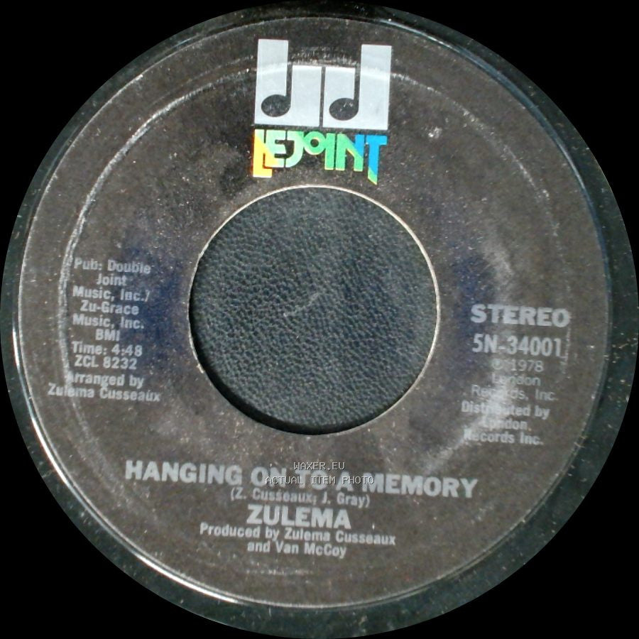 Zulema - Hanging On To A Memory / Change side A