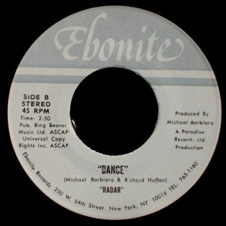 Unknown Artist - Radar / Dance / Radar side B