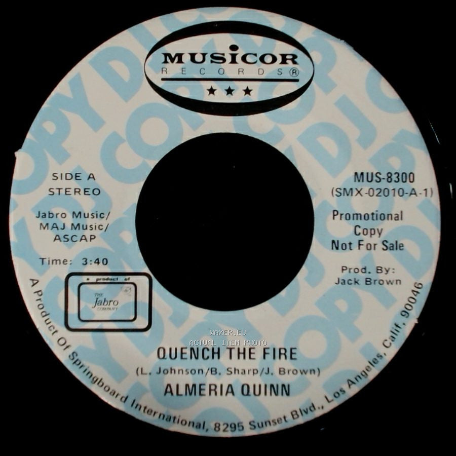 Almeria Quinn - Quench The Fire / Quench The Fire side A