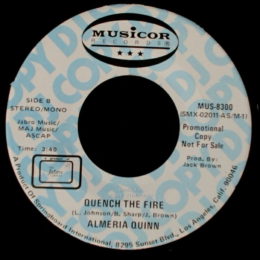 Almeria Quinn - Quench The Fire / Quench The Fire side B