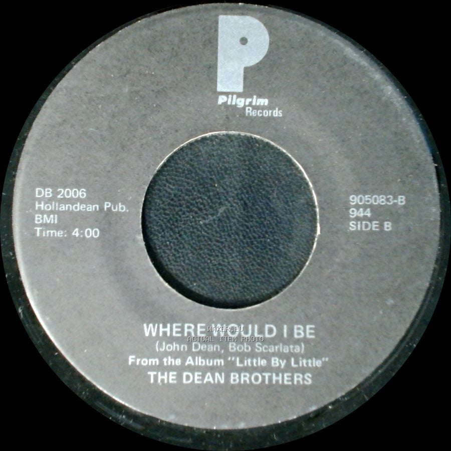 The Dean Brothers - Single Man / Where Would I Be side B