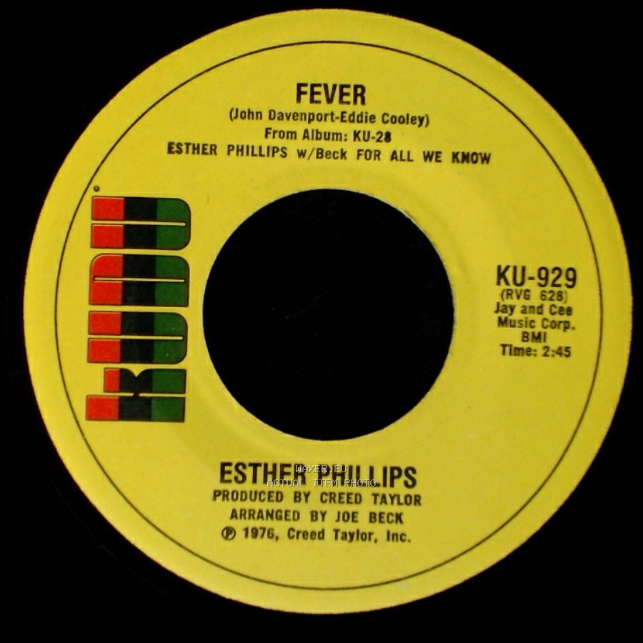 Esther Phillips - Fever / For All We Know side A