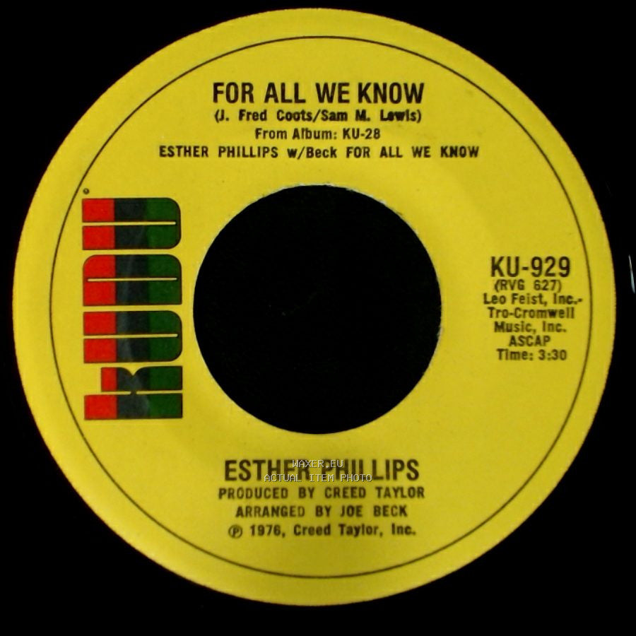 Esther Phillips - Fever / For All We Know side B