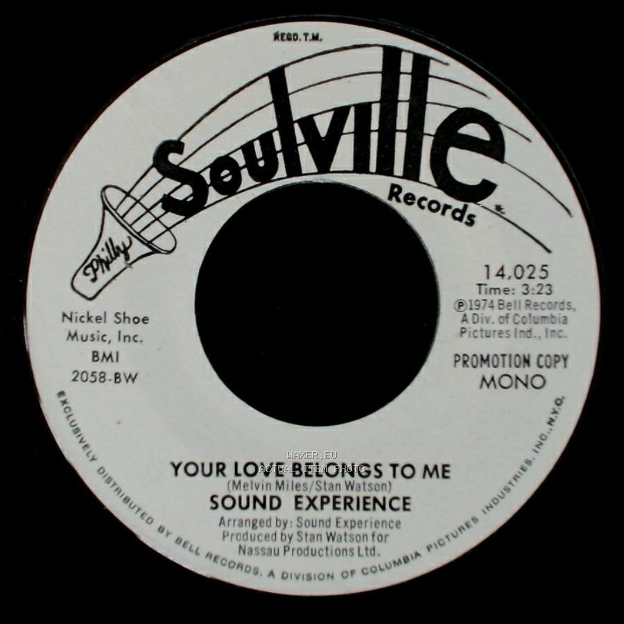 Sound Experience - Your Love Belongs To Me / Your Love Belongs To Me side A