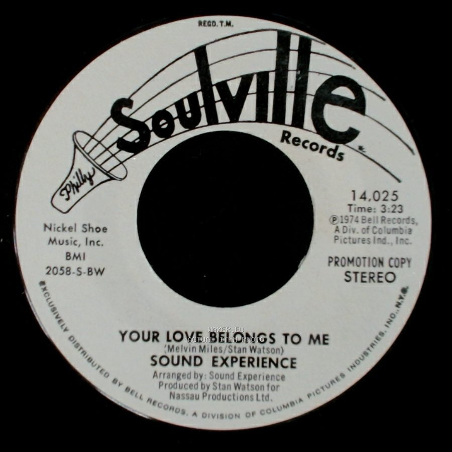 Sound Experience - Your Love Belongs To Me / Your Love Belongs To Me side B