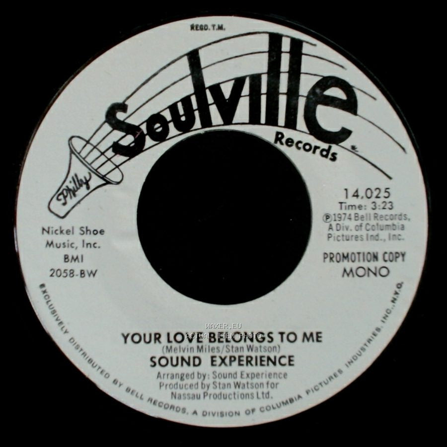 Sound Experience - Your Love Belongs To Me / Your Love Belongs To Me side A