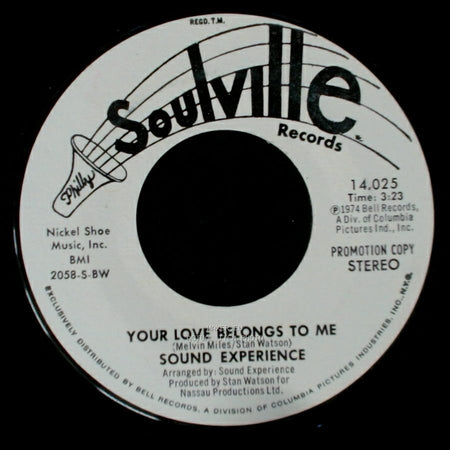 Sound Experience - Your Love Belongs To Me / Your Love Belongs To Me side B