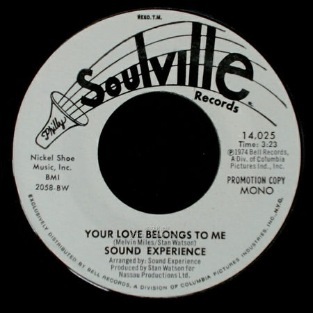 Sound Experience - Your Love Belongs To Me / Your Love Belongs To Me side A