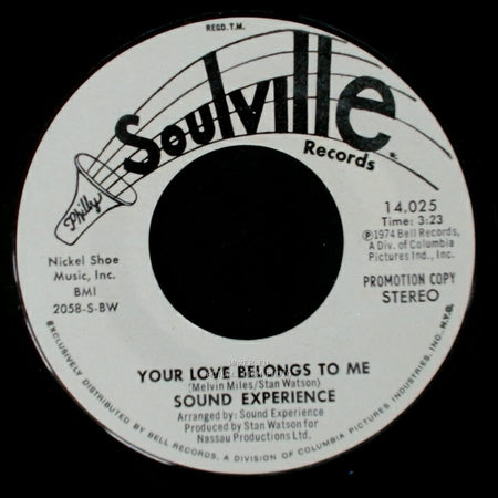 Sound Experience - Your Love Belongs To Me / Your Love Belongs To Me side B