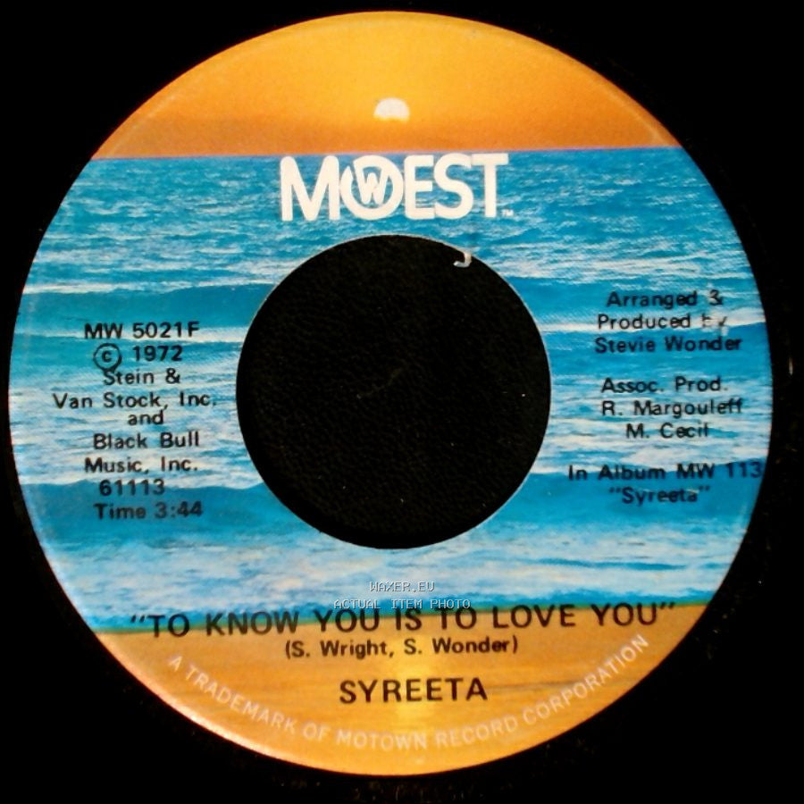 Syreeta - "To Know You Is To Love You" / Happiness side A
