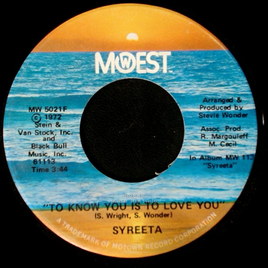 Syreeta - "To Know You Is To Love You" / Happiness side B
