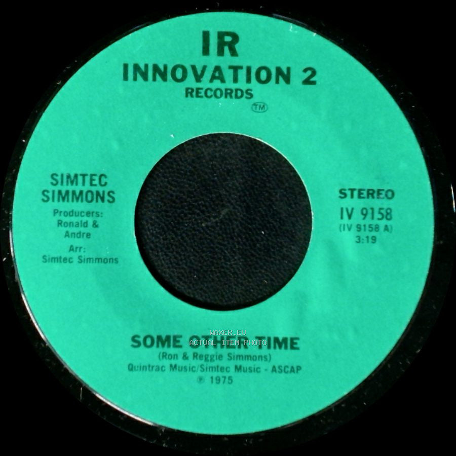 Simtec Simmons - Classified Crazy Man / Some Other Time side A