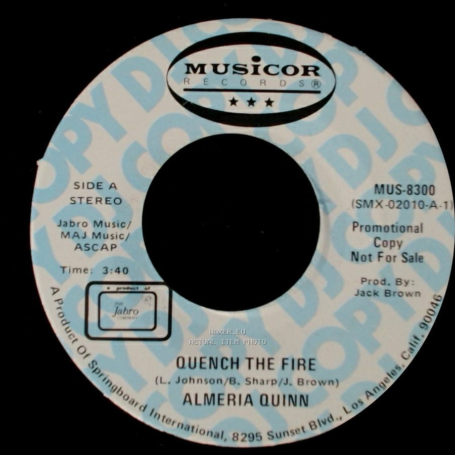 Almeria Quinn - Quench The Fire / Quench The Fire side A