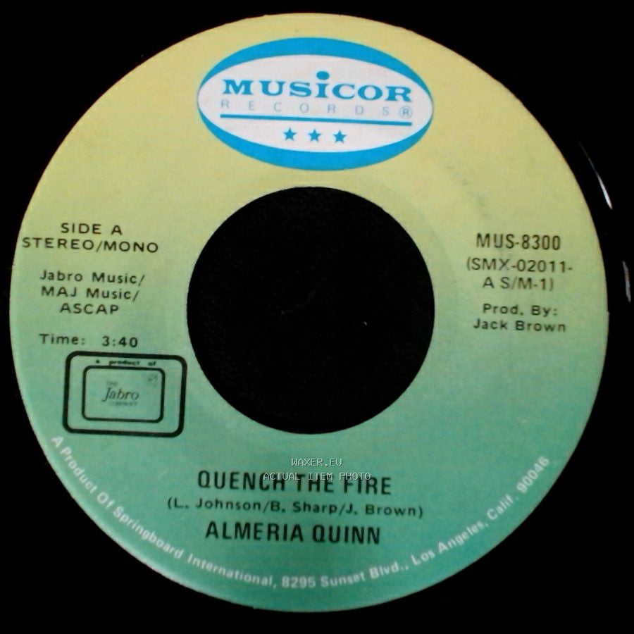 Almeria Quinn - Quench The Fire / Quench The Fire side A