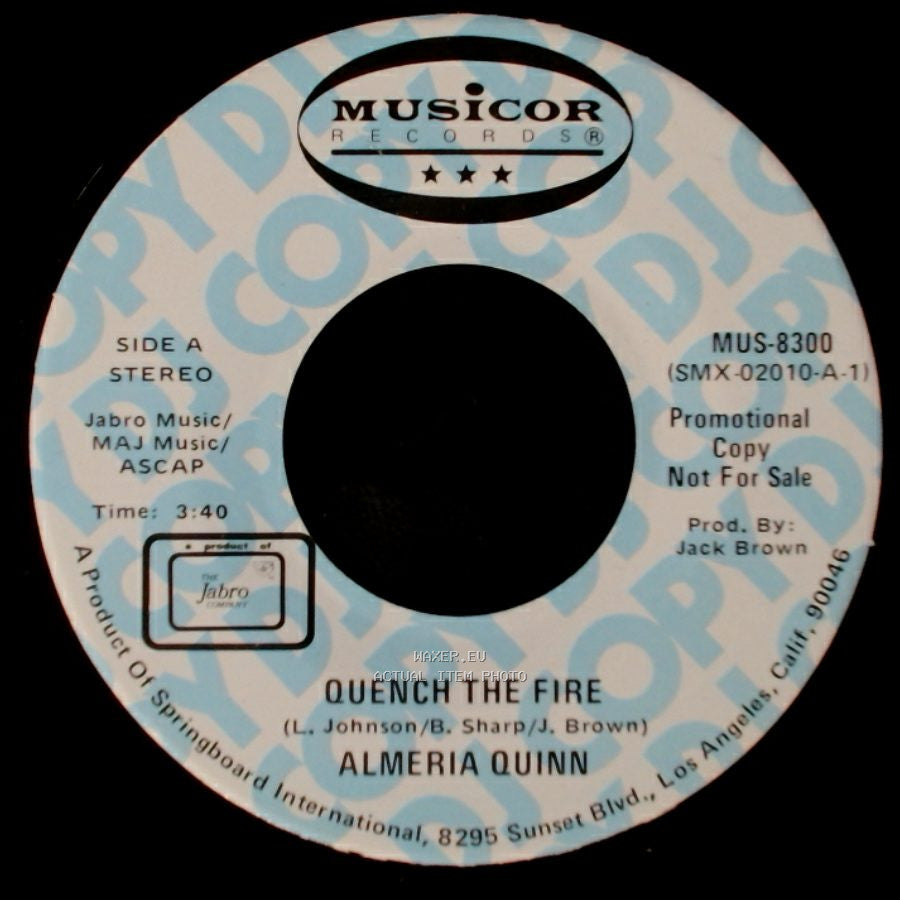 Almeria Quinn - Quench The Fire / Quench The Fire side A