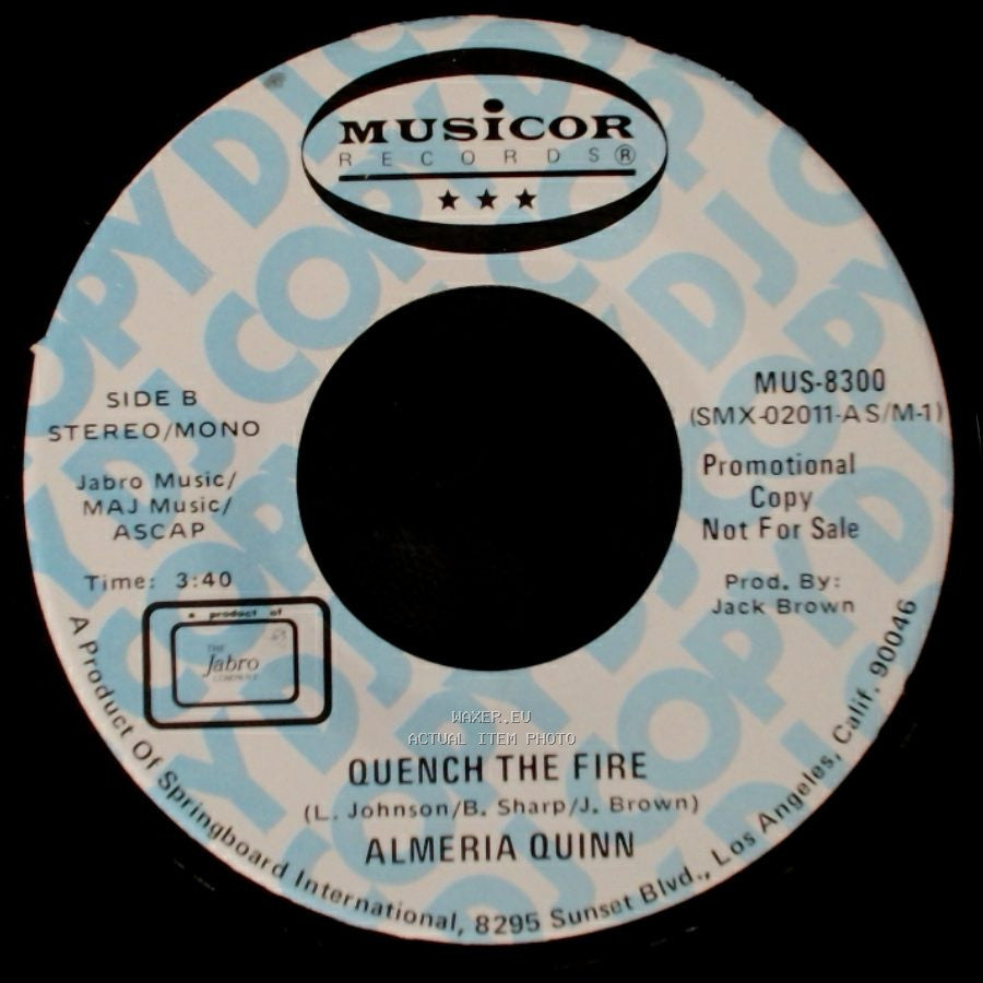 Almeria Quinn - Quench The Fire / Quench The Fire side B