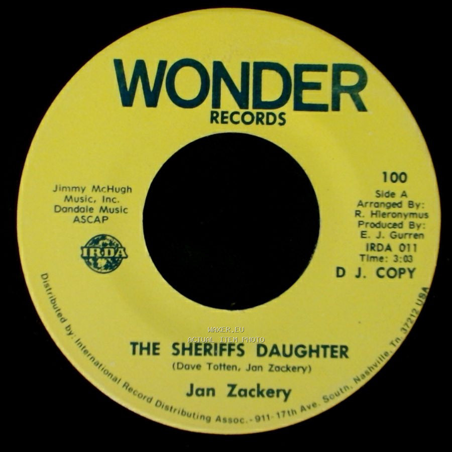 Jan Zackery - The Sheriffs Daughter / He Has A Way With A Song side A