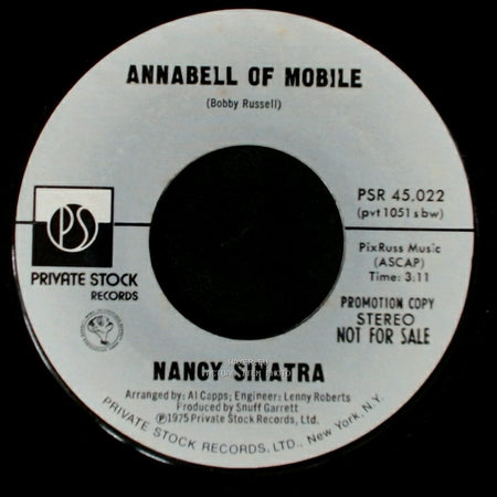 Nancy Sinatra - Annabell Of Mobile / Annabell Of Mobile side B