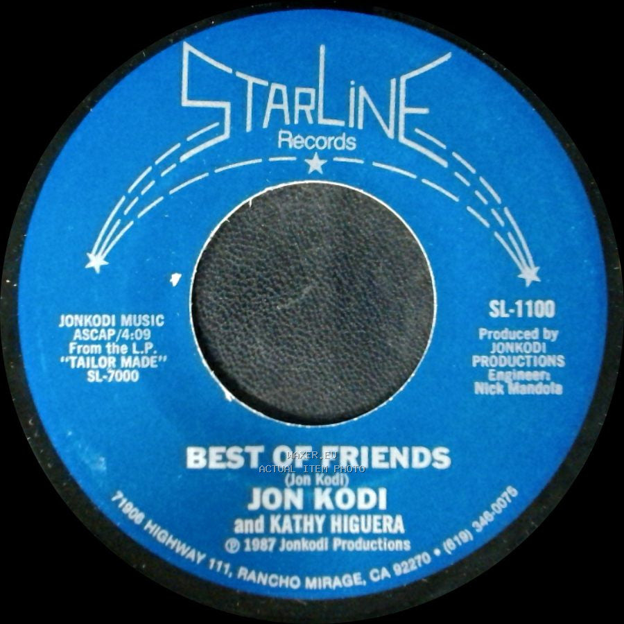 Jon Kodi / Jon Kodi And Kathy Higuera - Jon's Song / Best Of Friends side B