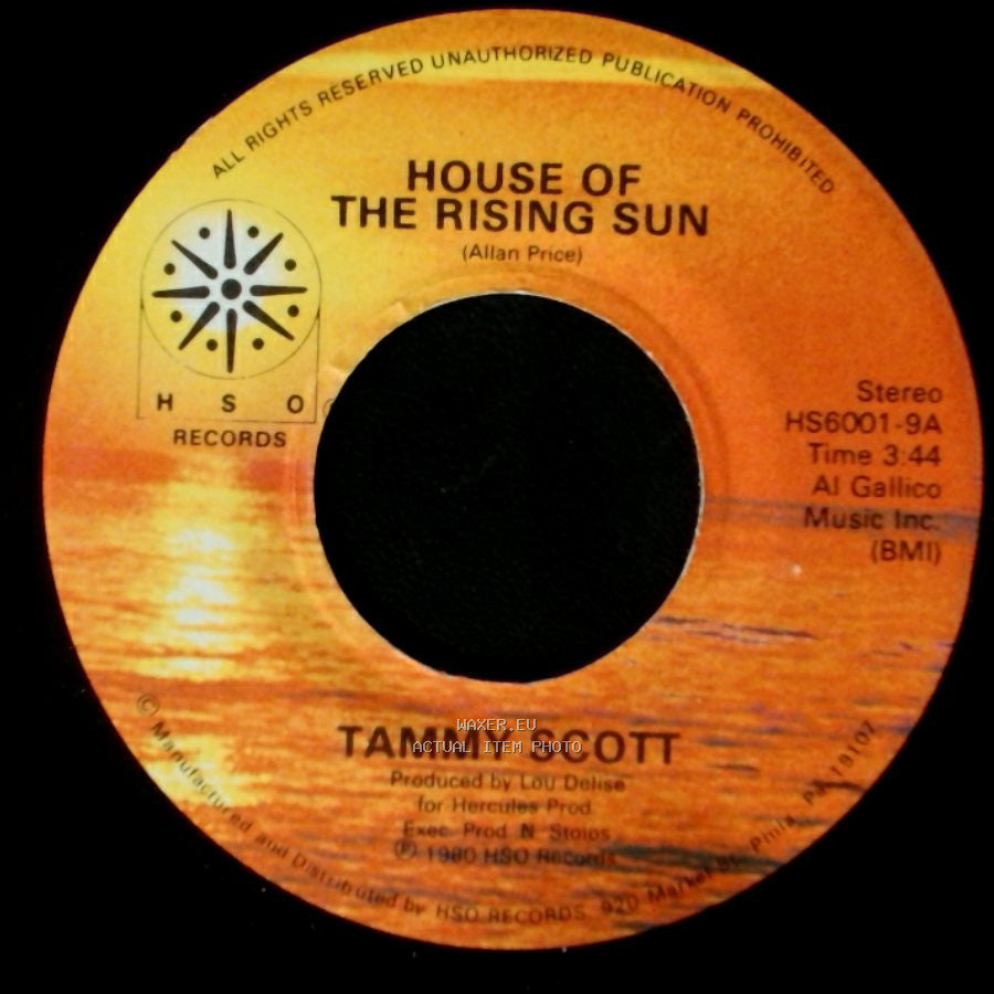 Tammy Scott - House Of The Rising Sun / Another Fall In Philadelphia side B